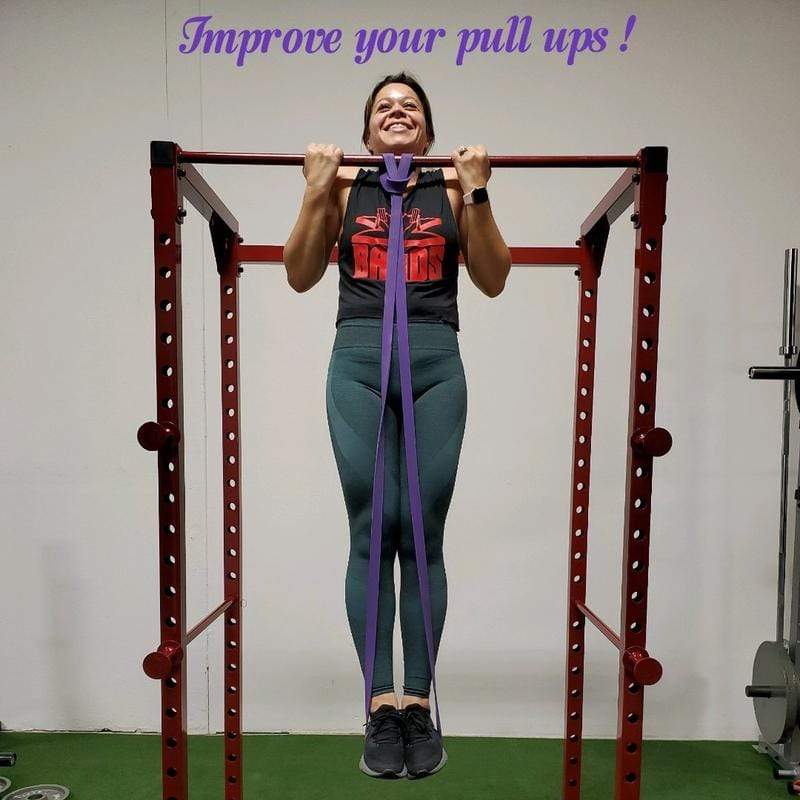1 1/8" Wide Purple 70lb Resistance Loop Workout Band - Great for pull-ups and full body workouts